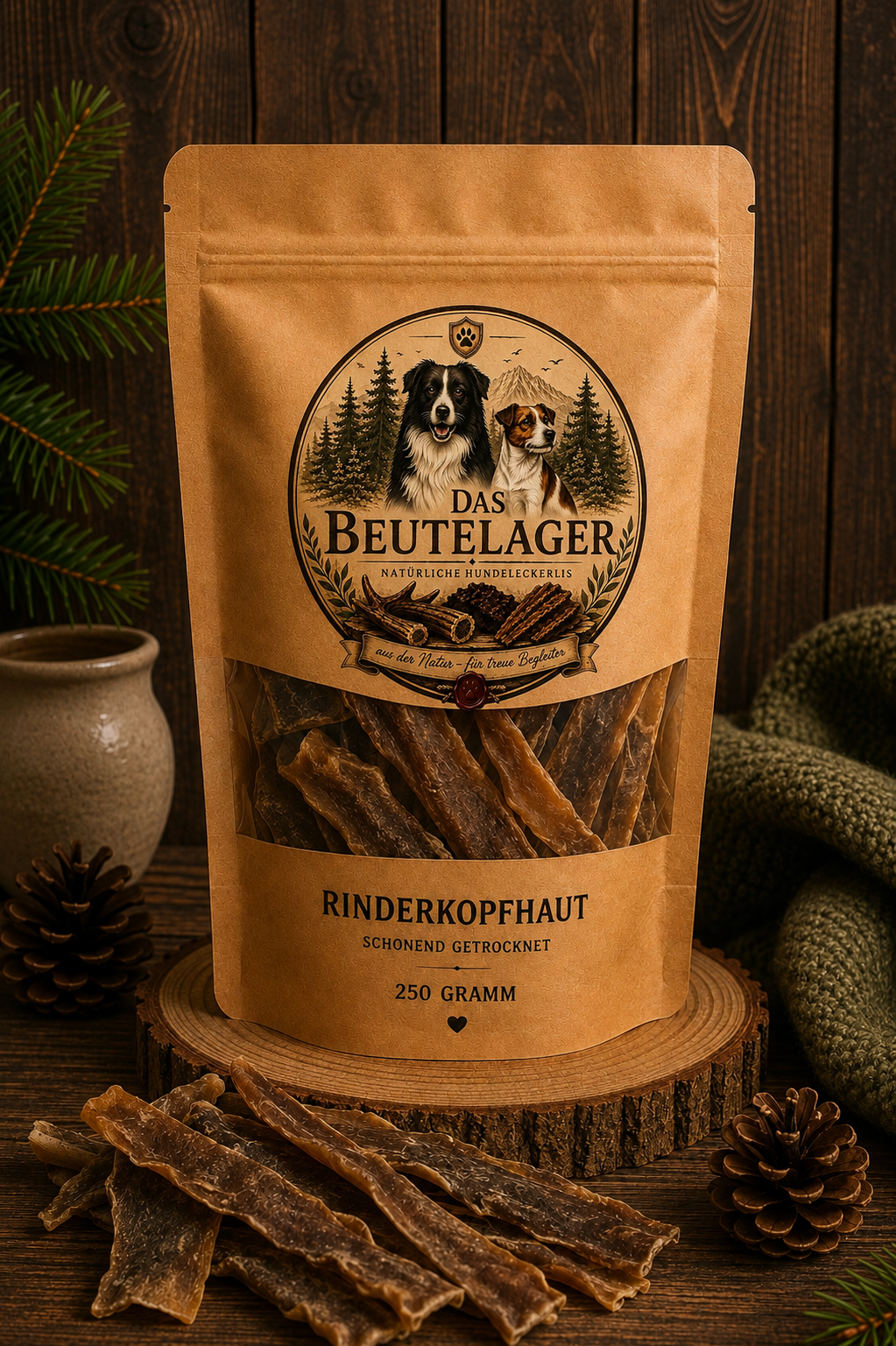 Rinderkopfhaut ca. 14 cm, 250g