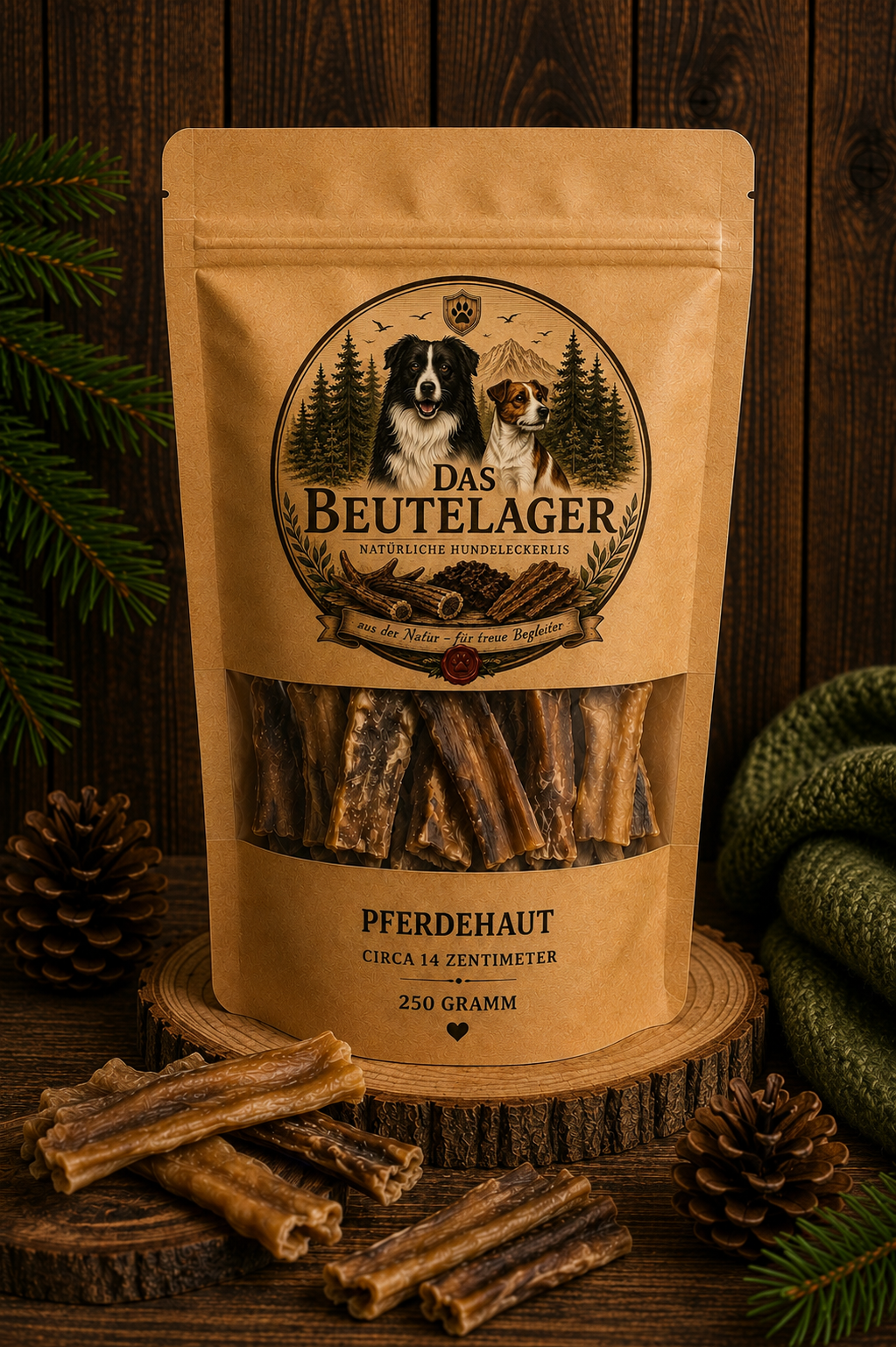 Pferdehaut ca. 14 cm, 250g